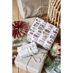 Gavepapir <br><br> Grn juleskov <br><br> 5 m pr. rulle