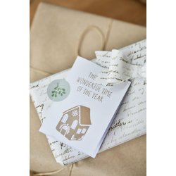 Gavepapir <br><br> Opskrift Brndte Mandler <br><br> 5 m pr. rulle <br><br>