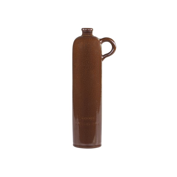Gl. fransk flaske <br><br> H31/�7,5 cm <br><br> antique brun <br><br> RESTSALG <br><br>