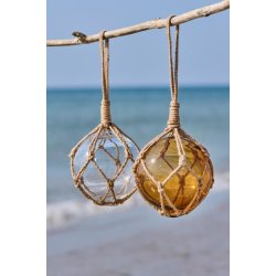 Glaskugle m/ reb <br><br> stor - 12 cm <br><br> klar <br><br> 2. sortering