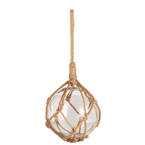Glaskugle m/ reb <br><br> stor - 12 cm <br><br> klar <br><br> 2. sortering