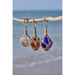 Glaskugle m/ reb <br><br> lille - 5 cm <br><br> vlg mellem 3 farver <br><br>