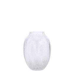 Vase m. bladmnster <br><br> lille <br><br> h18 cm <br><br> Restsalg
