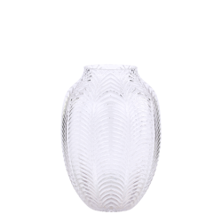 Vase m. bladmnster <br><br> stor <br><br> h25 cm <br><br> Restsalg