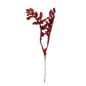 Glitterblad p� tr�d <br><br> R�d <br><br> 14 cm <br><br>