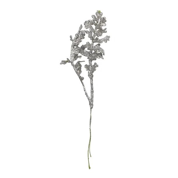 Glitterblad p� tr�d <br><br> S�lv <br><br> 14 cm <br><br>