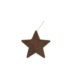 Glitter stjerne <br><br> kobber <br><br> vlg strrelse <br><br> 