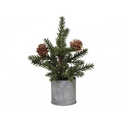 Fleur Grantr� i zinkpotte <br><br> h15 cm <br><br>