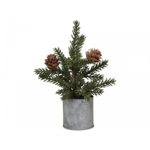 Fleur Grantr� i zinkpotte <br><br> h15 cm <br><br>