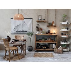 Grimaud hylde <br> m. jutesnor <br><br> Unika <br><br> H190/L52/B11 cm <br><br> 