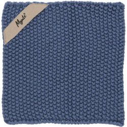 Grydelapper <br><br> Strikket - dobbeltgarn <br><br> 22 x 22 cm <br><br> Cornflower <br><br>