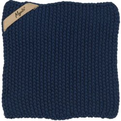 Grydelapper <br><br> Strikket - dobbeltgarn <br><br> 22 x 22 cm <br><br> Midnight blue <br><br>