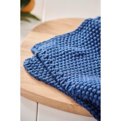 Grydelapper <br><br> Strikket - dobbeltgarn <br><br> 22 x 22 cm <br><br> Midnight blue <br><br>