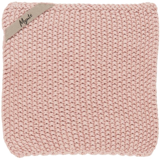 Grydelapper <br><br> Strikket - dobbeltgarn <br><br> 22 x 22 cm <br><br> Rose shadow <br><br>