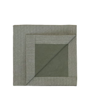 Stofserviet / mini h�ndkl�de <br><br> 32 x 32 cm <br><br> Oliven m. striber <br><br> RESTSALG <br><br>