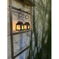 Hnge lanterne m/wire <br><br> 8 x 8 x 12 cm <br><br> Kobber
