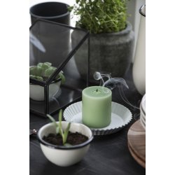 Emalje bakke <br><br> hvid m. blget kant <br><br> 2 x 14,5 cm <br><br> 