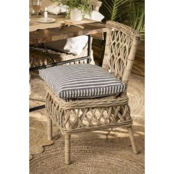 Louis Hyndebetr�k <br><br> sort m/smalle hvide striber <br><br> B: 45 H: 5 L: 45 cm <br><br> 