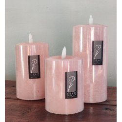 LED rustik bloklys <br><br> stvet rosa <br><br> St m. 3 str. <br><br> m. timer <br><br>