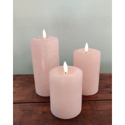 LED rustik bloklys <br><br> stvet rosa <br><br> St m. 3 str. <br><br> m. timer <br><br>