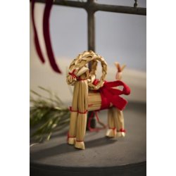 Julebuk t/ ophng <br><br> m/ rdt bnd <br><br> h8,5 <br><br> 