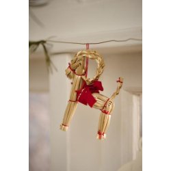 Julebuk t/ ophng <br><br> m/ rdt bnd <br><br> h8,5 <br><br> 