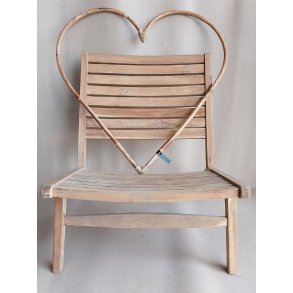Rattan dekorationshjerte <br><br> Mega <br><br> L80 x B80 x D2 cm <br><br>