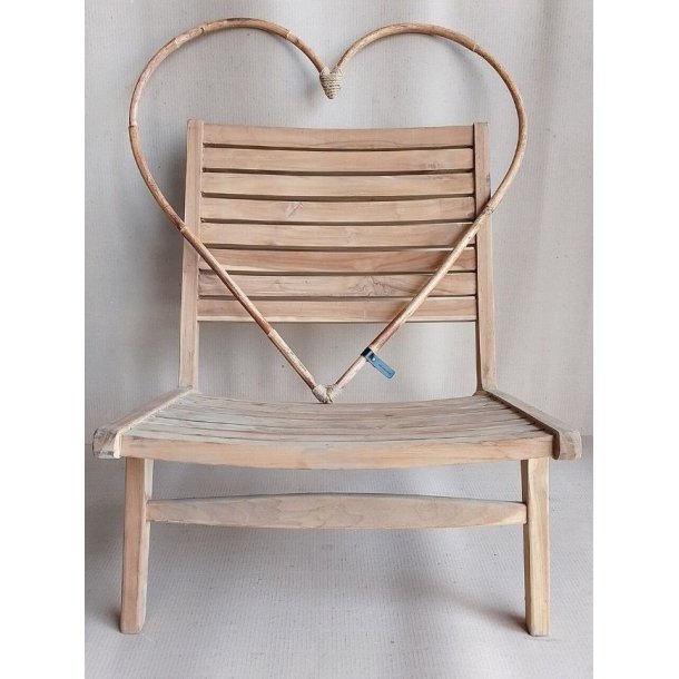 Rattan dekorationshjerte <br><br> Mega <br><br> L80 x B80 x D2 cm <br><br>