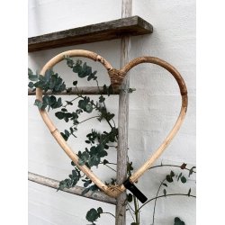 Rattan dekorationshjerte <br><br> Mini <br><br> L38 x B38 x D2 cm <br><br>