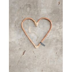 Rattan dekorationshjerte <br><br> Mini <br><br> L38 x B38 x D2 cm <br><br>
