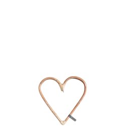 Rattan dekorationshjerte <br><br> Mini <br><br> L38 x B38 x D2 cm <br><br>