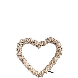 Rattan dekorationshjerte <br><br> Kubu <br><br> Maxi <br><br> L60 x B58 x D8 cm <br><br>