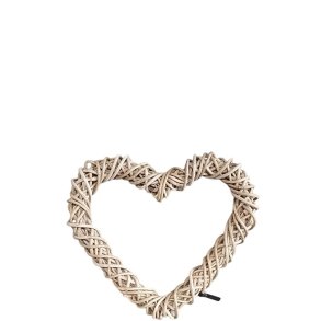 Rattan dekorationshjerte <br><br> Kubu <br><br> Maxi <br><br> L60 x B58 x D8 cm <br><br>