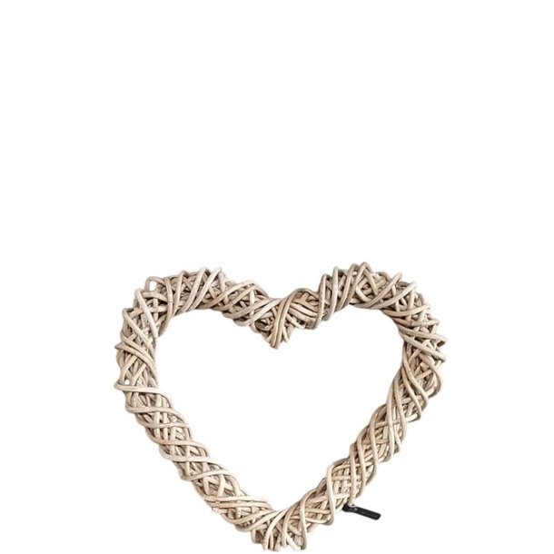 Rattan dekorationshjerte <br><br> Kubu <br><br> Maxi <br><br> L60 x B58 x D8 cm <br><br>