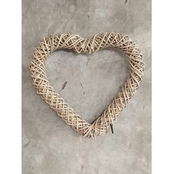 Rattan dekorationshjerte <br><br> Kubu <br><br> Mega <br><br> L84,5 x B80 x D10 cm <br><br>