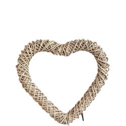Rattan dekorationshjerte <br><br> Kubu <br><br> Mega <br><br> L84,5 x B80 x D10 cm <br><br>