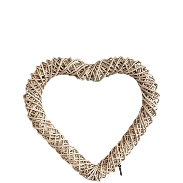 Rattan dekorationshjerte <br><br> Kubu <br><br> Mega <br><br> L84,5 x B80 x D10 cm <br><br>