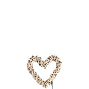 Rattan dekorationshjerte <br><br> Kubu <br><br> Mini <br><br> L38 x B38 x D6 cm <br><br>