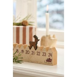 Kalender med rensdyr <br><br> L 50 cm <br><br> 