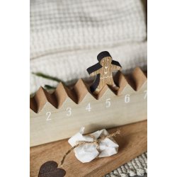 Kalender med peberkagemand <br><br> L 50 cm <br><br> 