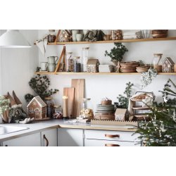 Kalender med peberkagemand <br><br> L 50 cm <br><br> 