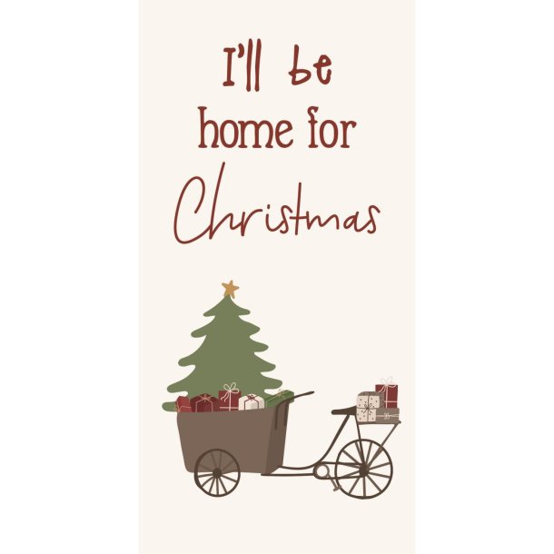 Juleservietter- aflange <br><br> 16 stk./pk <br><br> I'll be home for Christmas