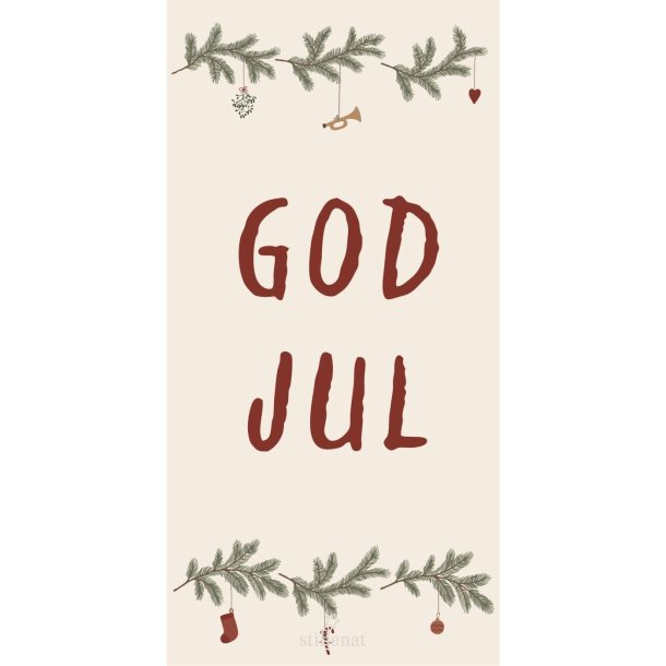 Juleservietter- aflange <br><br>16 stk./pk <br><br> God jul og juleranke <br><br>