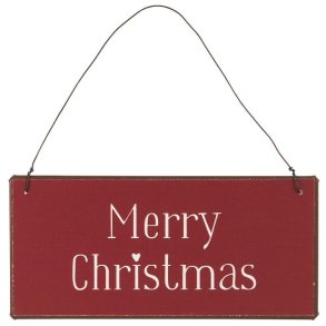 Metalskilt <br><br> Merry Christmas <br><br> 