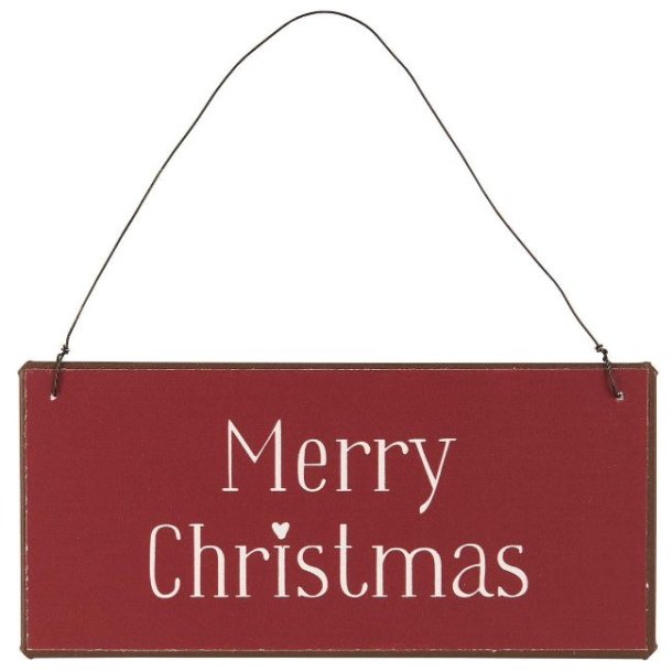 Metalskilt <br><br> Merry Christmas <br><br> 
