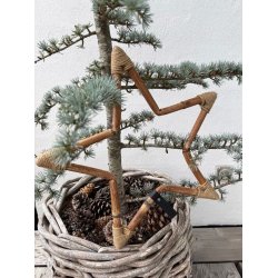 Rattan dekorationsstjerne <br><br> Mini <br><br> L38 x B38 x D2 cm <br><br>
