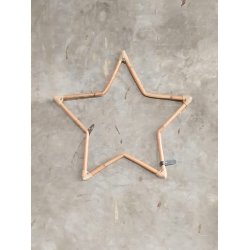 Rattan dekorationsstjerne <br><br> Maxi <br><br> L58 x B58 x D2 cm <br><br>