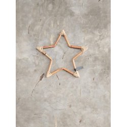 Rattan dekorationsstjerne <br><br> Mini <br><br> L38 x B38 x D2 cm <br><br>