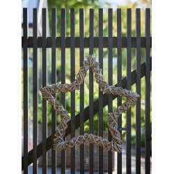 Rattan dekorationsstjerne <br><br> Kubu <br><br> Maxi <br><br> L58 x B58 x D6 cm <br><br>