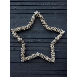 Rattan dekorationsstjerne <br><br> Kubu <br><br> Mega <br><br> L80 x B80 x D7 cm <br><br>